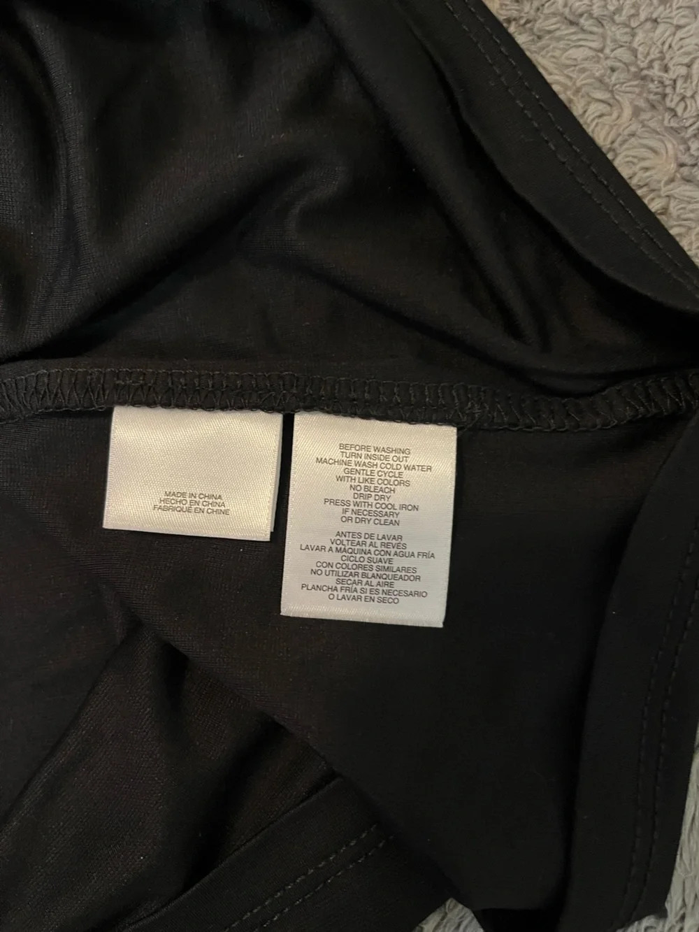 Anne Klein Black Short Sleeve Top with Eyelet Trim - Picture 5 of 8